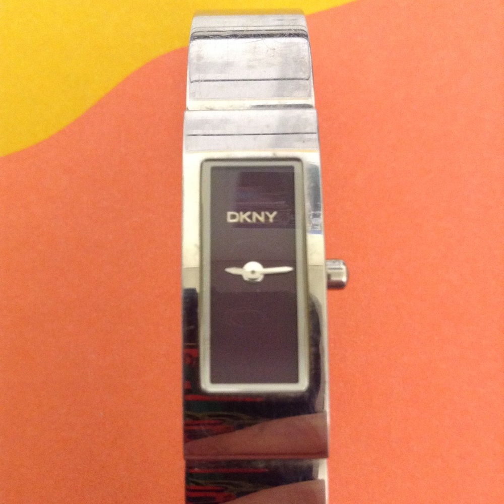 DKNY steel bangle watch